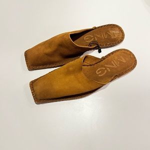 Mango MNG leather mules NEW